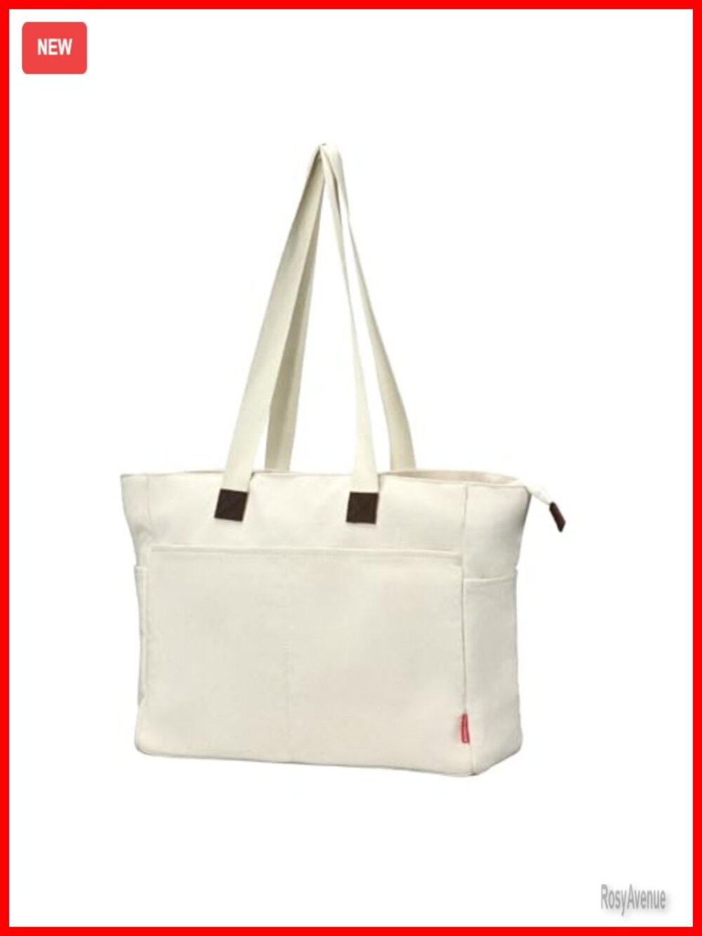 Canvas Tote Bag with Compartment Laptop Gym Teacher Bag